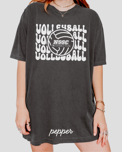 NSSC Volleyball Retro Repeat Heavyweight Cotton Tee