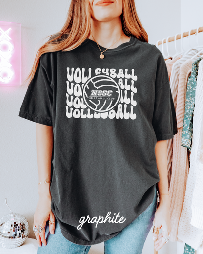 NSSC Volleyball Retro Repeat Heavyweight Cotton Tee