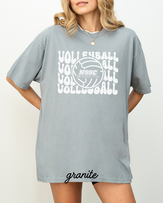 NSSC Volleyball Retro Repeat Heavyweight Cotton Tee