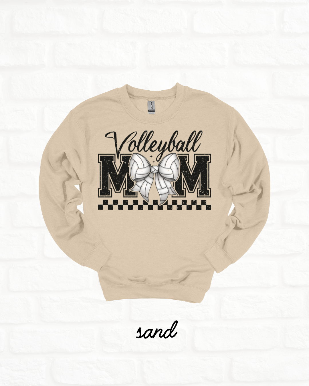 Volleyball Mom Coquette Heavy Blend SAND Sweatshirt