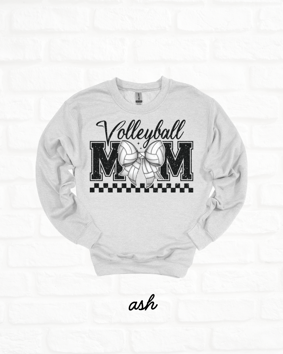 Volleyball Mom Coquette Heavy Blend ASH Sweatshirt