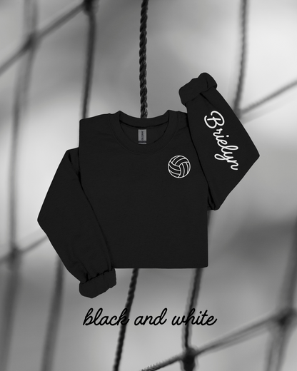 Custom Name Volleyball Heavy Blend BLACK Sweatshirt