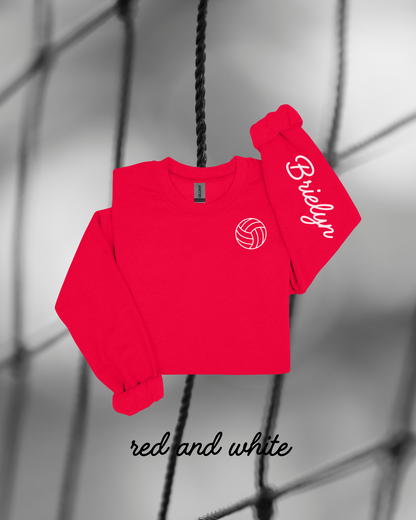 Custom Name Volleyball Heavy Blend RED Sweatshirt