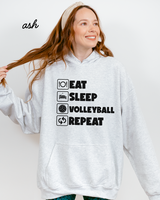 Eat Sleep Volleyball Repeat Heavy Blend Hoodie