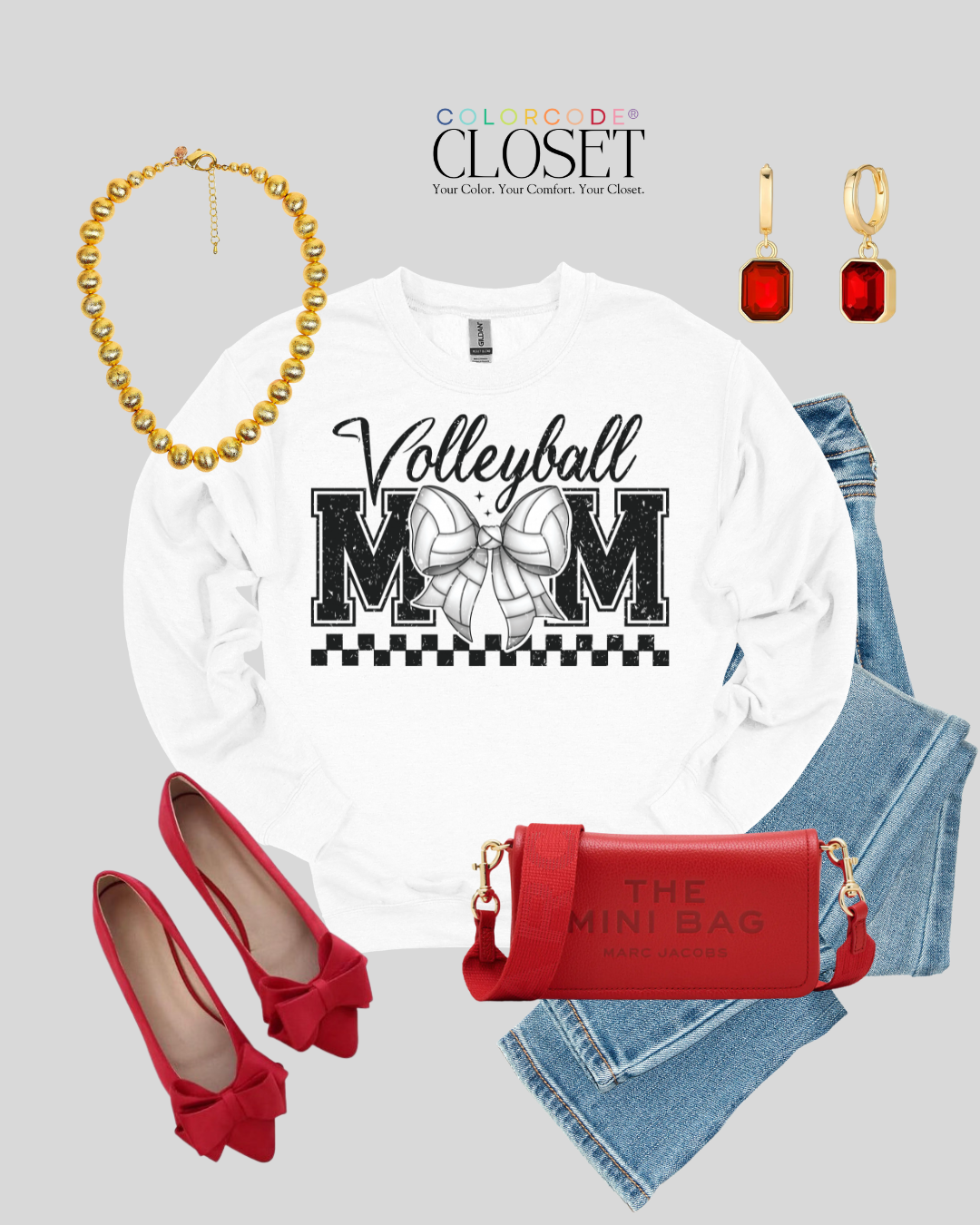 Volleyball Mom Coquette Sweatshirt