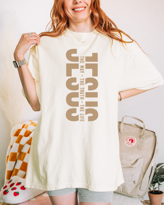 Jesus The Way IVORY Heavyweight Cotton Women's Graphic Tee