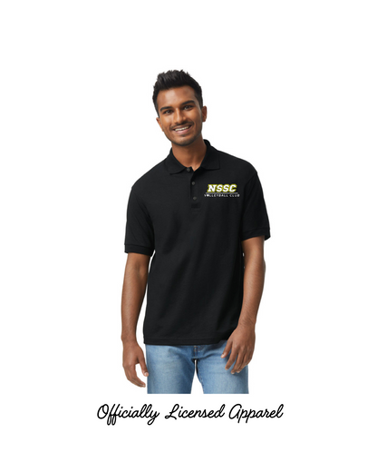 NSSC Black Embroidered Unisex 50/50 Jersey Polo