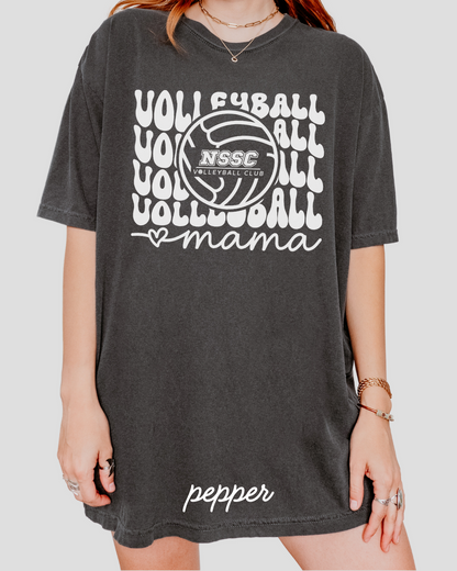 NSSC Volleyball Mama Retro Repeat Heavyweight Cotton Tee