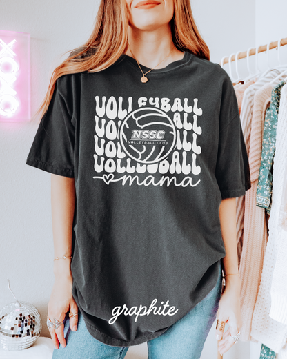 NSSC Volleyball Mama Retro Repeat Heavyweight Cotton Tee