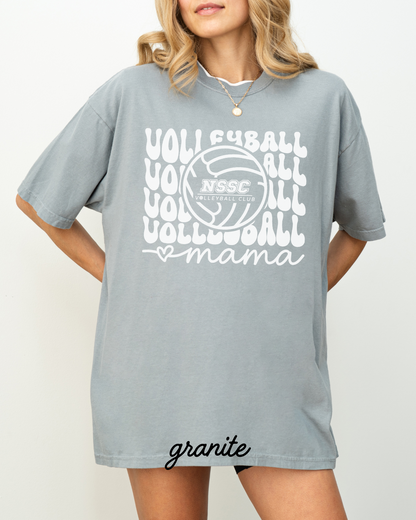 NSSC Volleyball Mama Retro Repeat Heavyweight Cotton Tee