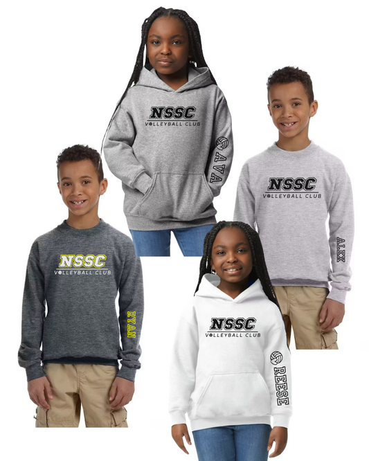 NSSC Volleyball Personalized Sleeve Youth Sweatshirt