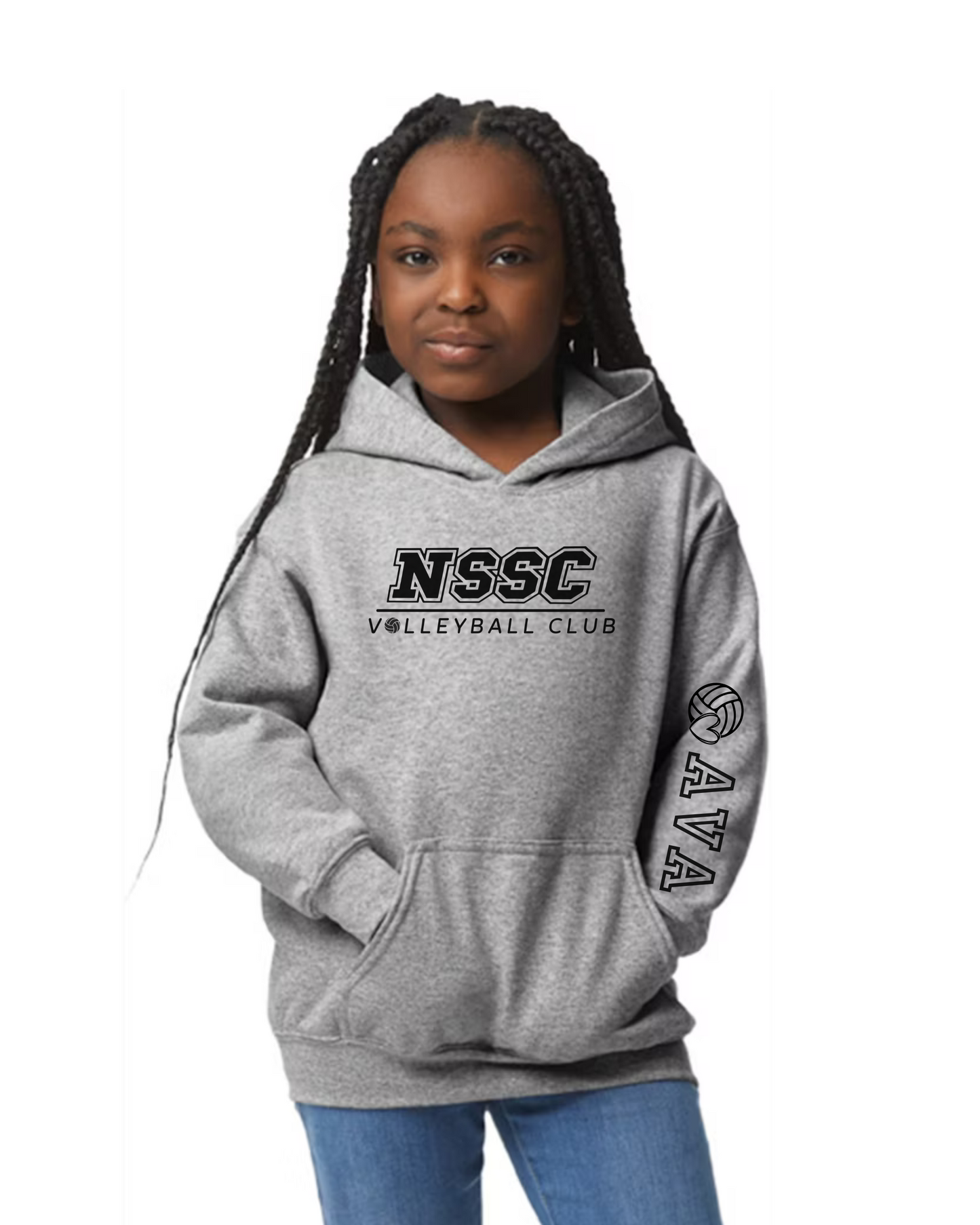 NSSC Custom Name Youth Volleyball Heavy Blend Hoodie