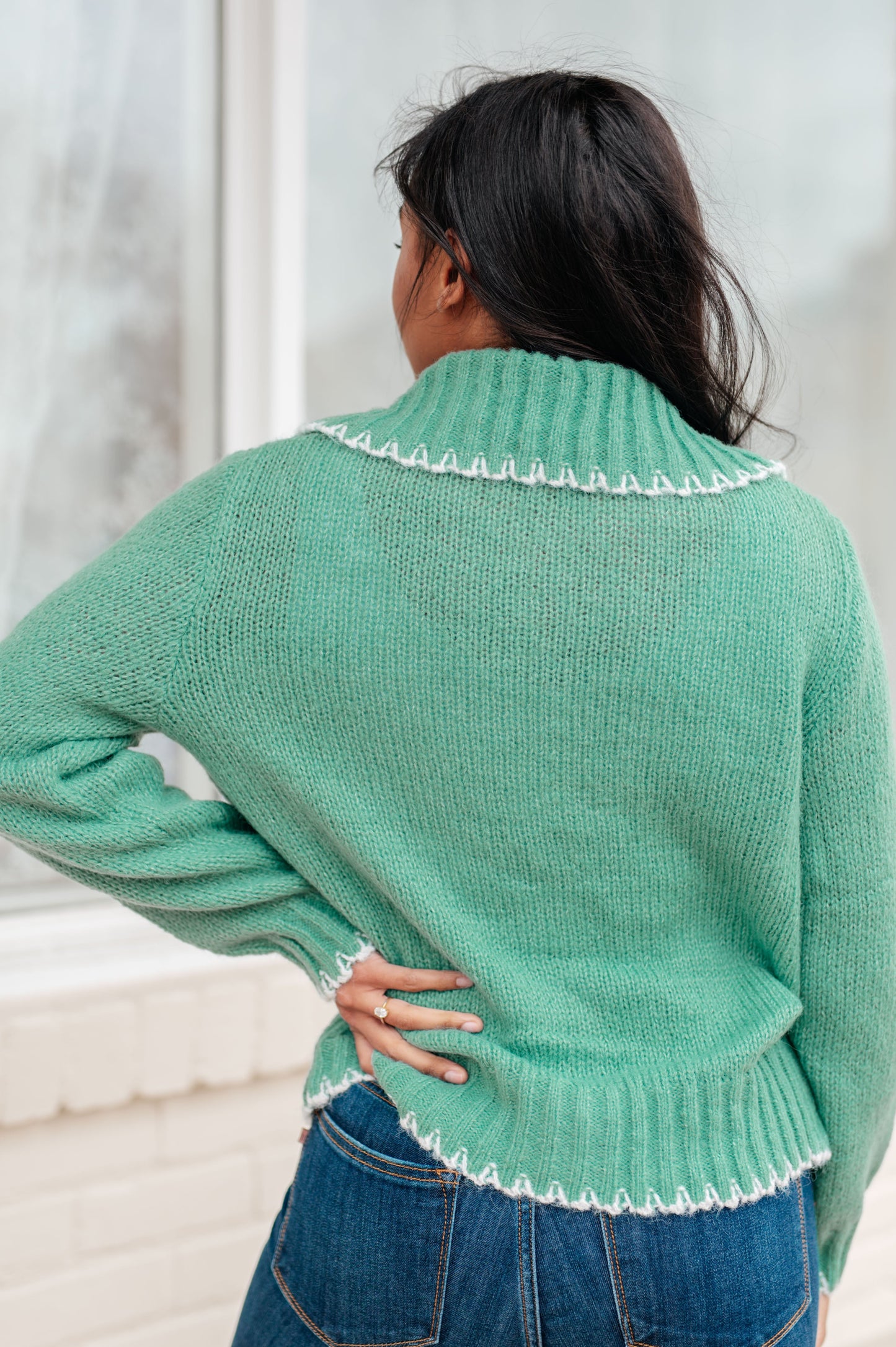 Ready for Surprise Cardigan in Opal Green