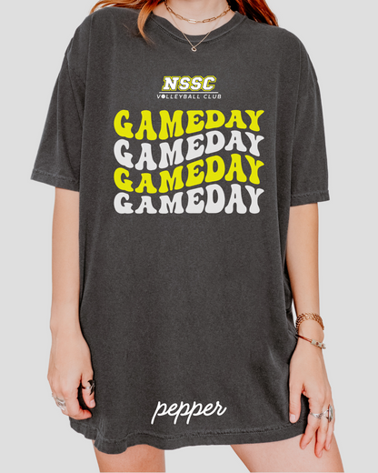 NSSC Volleyball Club Retro Gameday Wave Heavyweight Cotton Tee