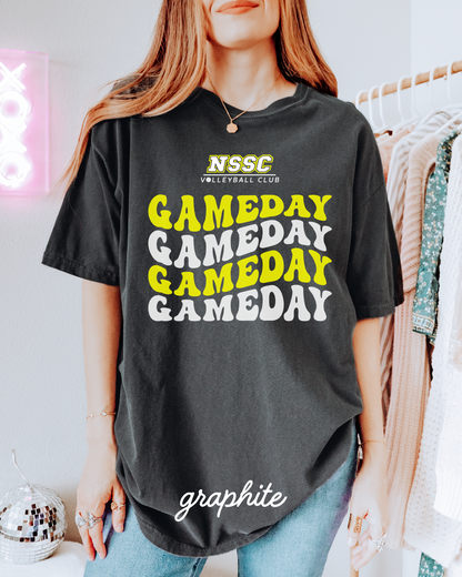 NSSC Volleyball Club Retro Gameday Wave Heavyweight Cotton Tee