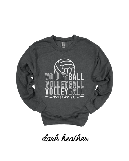 Volleyball Mama Dark Heather GRAY Women's Graphic Sweatshirt