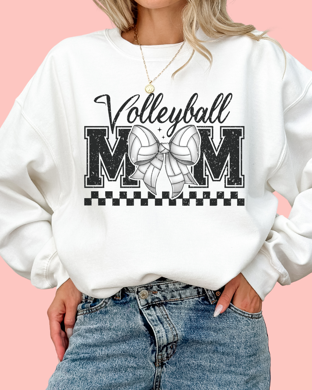 Volleyball Mom Coquette Sweatshirt