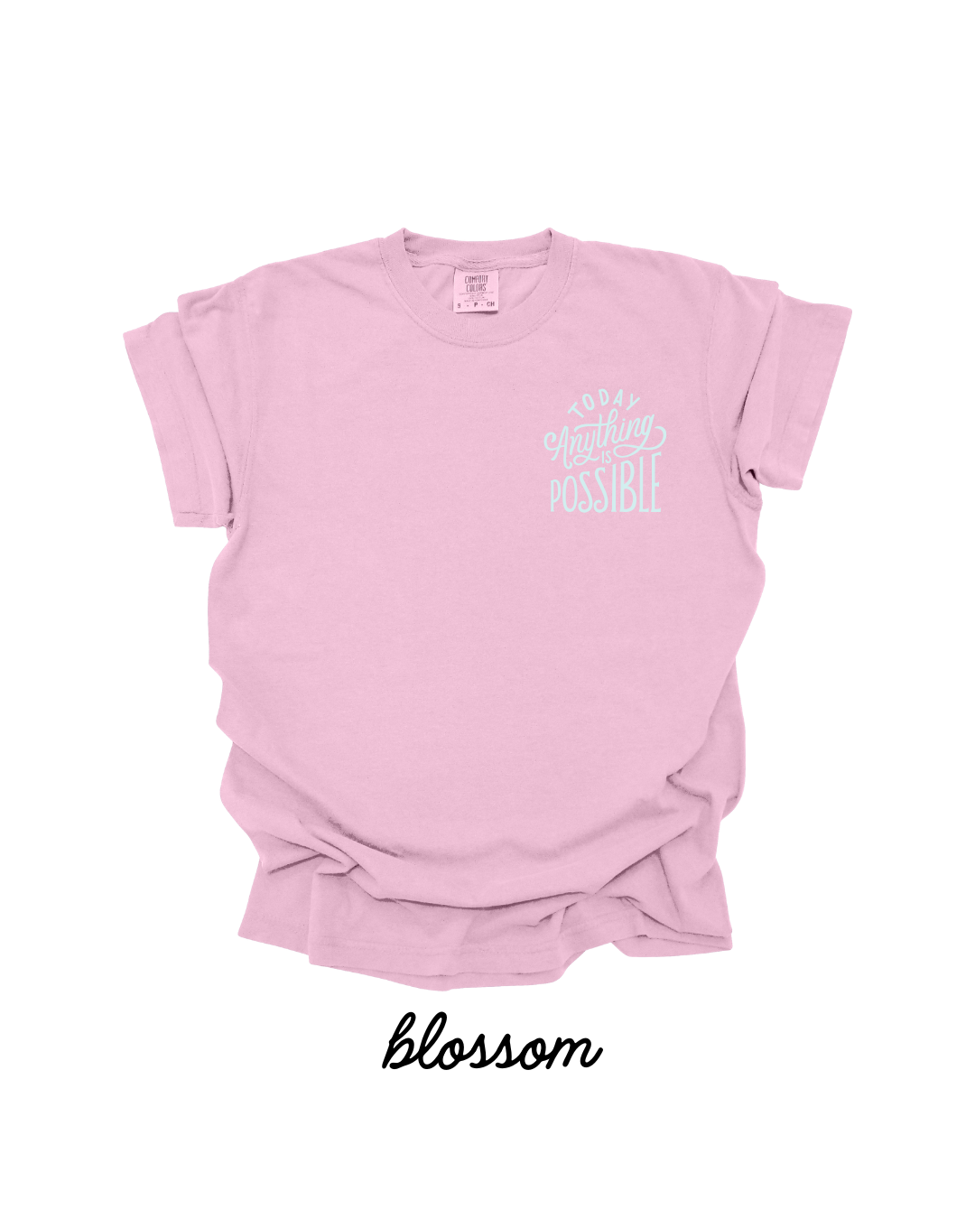 Anything is Possible PINK Blossom Heavyweight Cotton Women's Graphic Tee