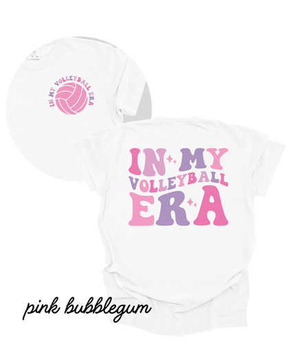 In My Volleyball Era Groovy WHITE Heavyweight Cotton Tee