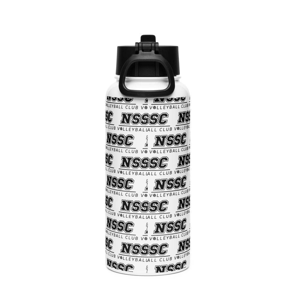 NSSC Volleyball Stainless Steel Water Bottle with a Straw Lid