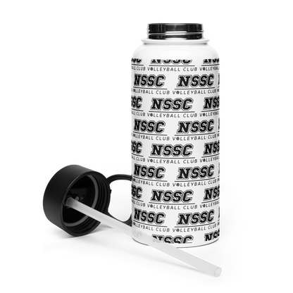 NSSC Volleyball Stainless Steel Water Bottle with a Straw Lid