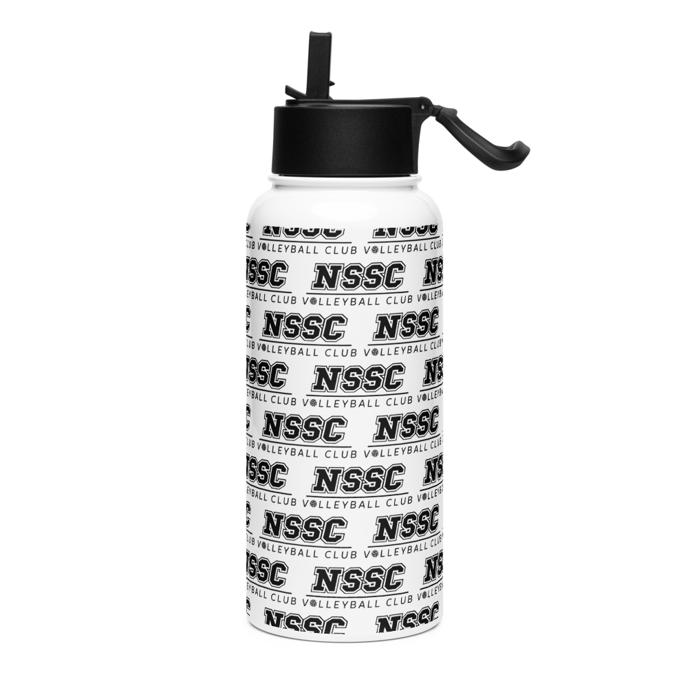 NSSC Volleyball Stainless Steel Water Bottle with a Straw Lid