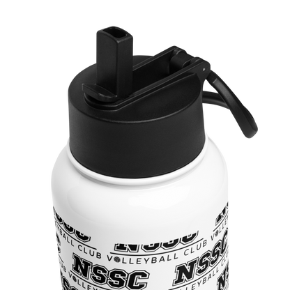 NSSC Volleyball Stainless Steel Water Bottle with a Straw Lid