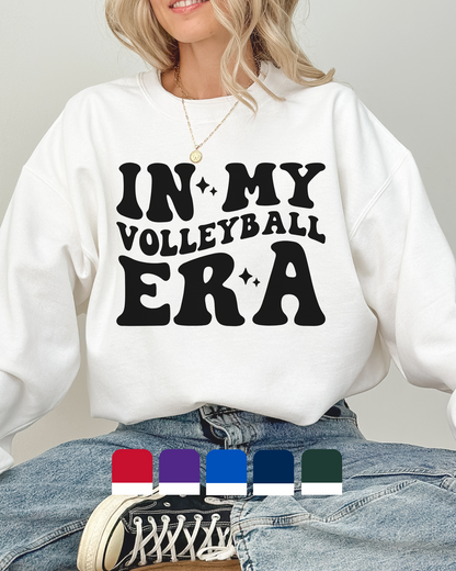 In My Volleyball Era Groovy Heavy Blend WHITE Sweatshirt