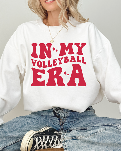 In My Volleyball Era Groovy Heavy Blend WHITE Sweatshirt