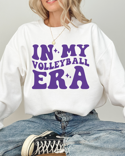 In My Volleyball Era Groovy Heavy Blend WHITE Sweatshirt