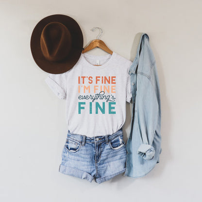 I'm Fine Graphic Tee in Ash White | 4 sizes