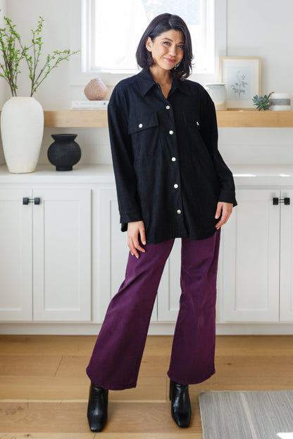 Petunia High Rise Wide Leg Jeans in Plum | Mica Denim