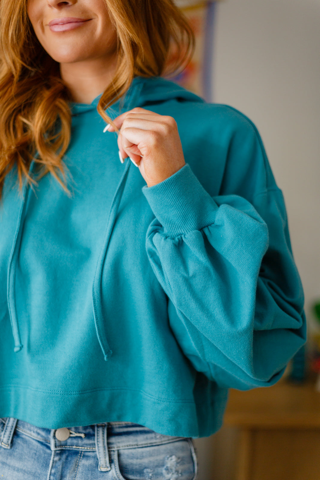 Hanging Out Hoodie in Moonstone Blue