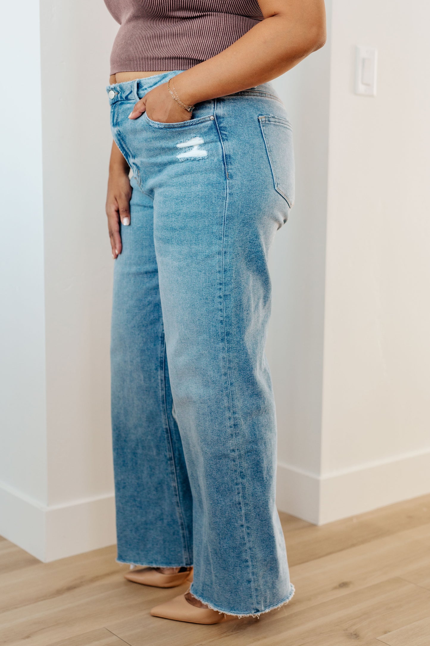 Hope High Rise Wide Leg Jeans | Mica Denim