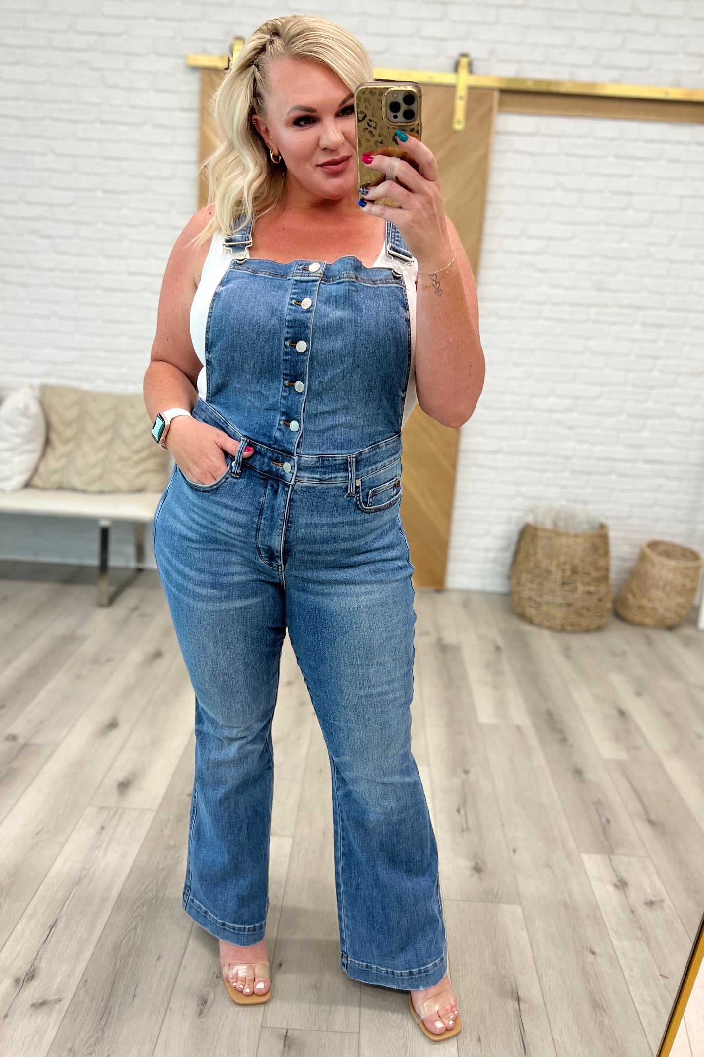 Izzy Control Top Retro Flare Overalls | Judy Blue