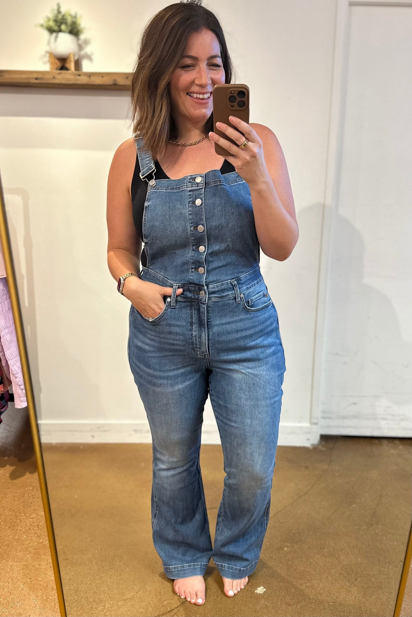 Izzy Control Top Retro Flare Overalls | Judy Blue