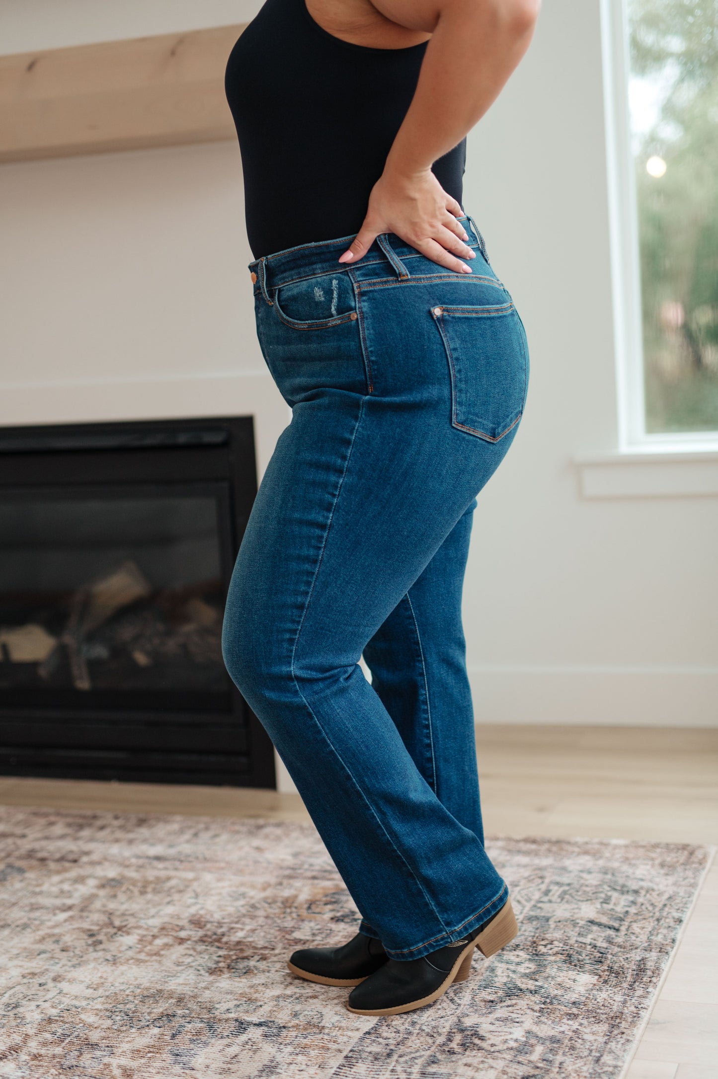 Pippa High Rise Button Fly Dad Jeans | Judy Blue