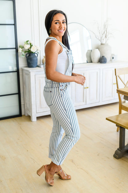 Railroad Stripe Overalls | Judy Blue