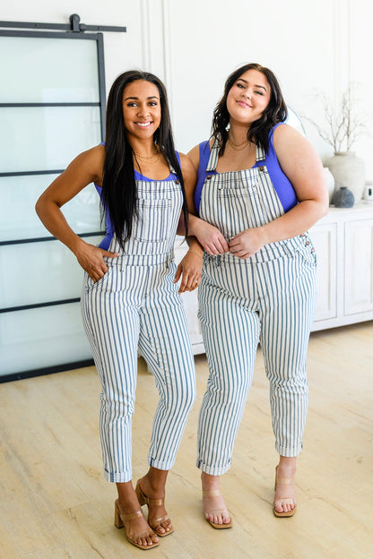 Railroad Stripe Overalls | Judy Blue