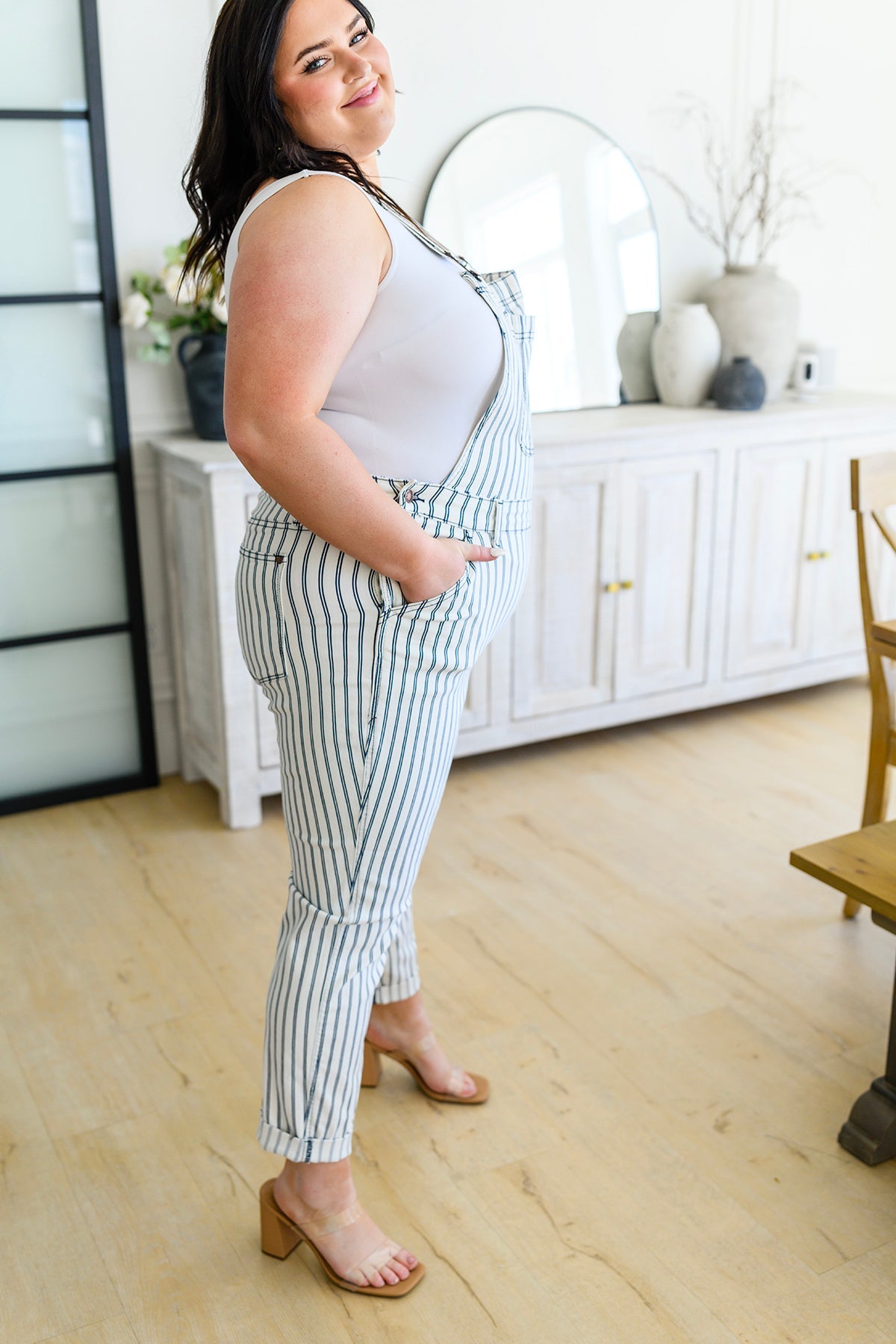 Railroad Stripe Overalls | Judy Blue