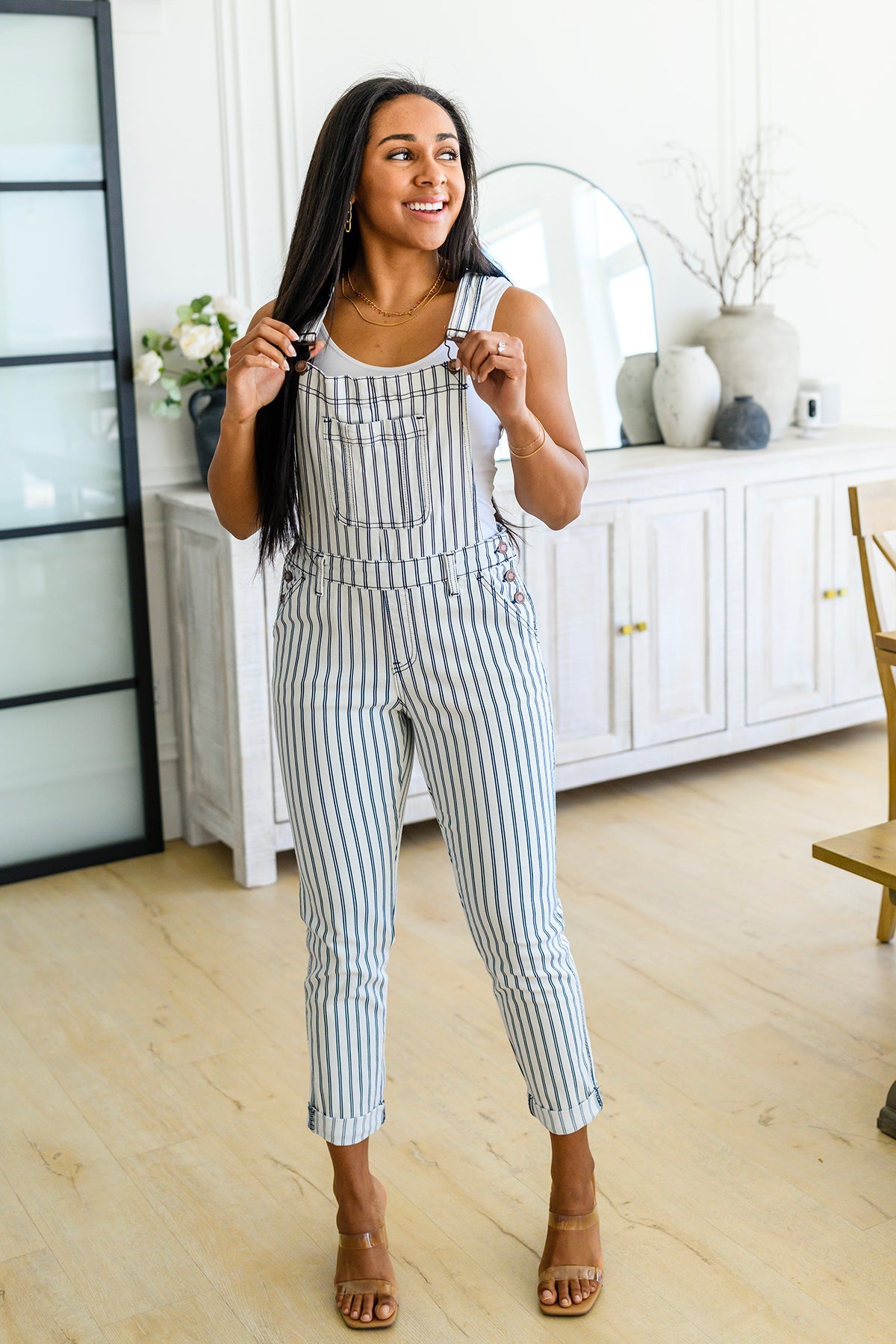 Railroad Stripe Overalls | Judy Blue