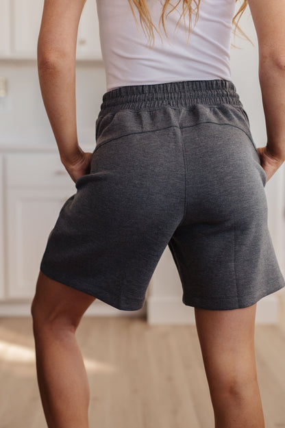 Settle In Scuba Dad Shorts in Dim Gray