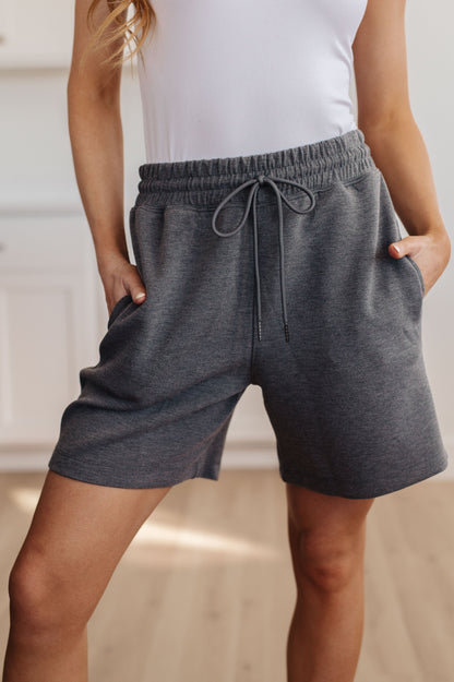 Settle In Scuba Dad Shorts in Dim Gray