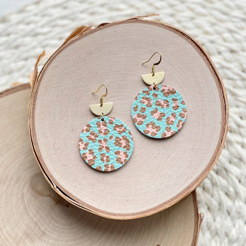 Dune Earrings | Minty Leopard