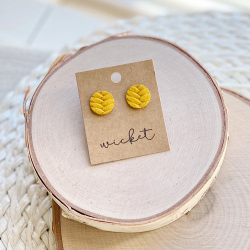 Moon Studs | Marigold Braid